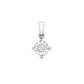 9ct White Gold 0.15ct Brilliant Cut Diamond Illusion Pendant