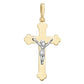9ct Yellow Gold Two Colour Crucifix