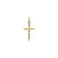 9ct Yellow Gold Engraved Semi Solid Cross