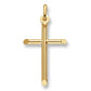 9ct Yellow Gold Tubular Cross Pendant