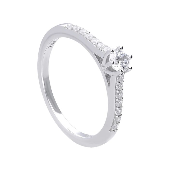 Diamonfire Cubic Zirconia Claw Set Ring