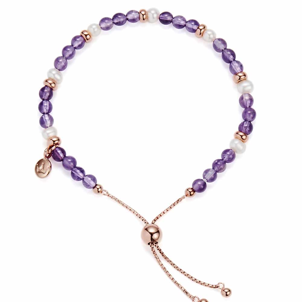 Jersey Pearl Amethyst Freshwater Pearl Sky Scatter Bracelet