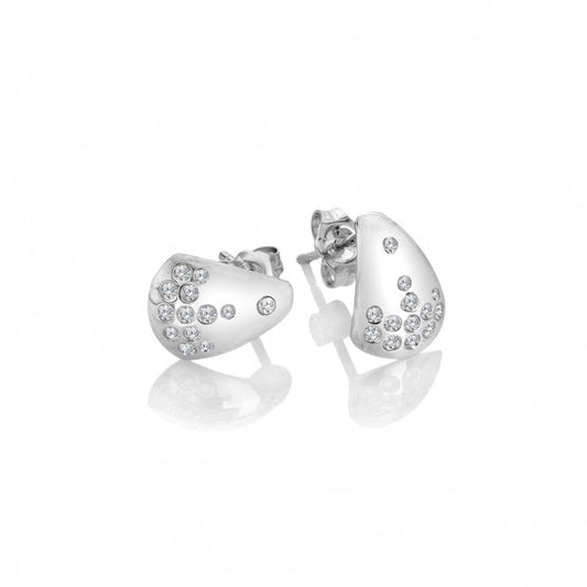 Hot Diamonds Spritz White Topaz Semi Hoop Earrings DE835