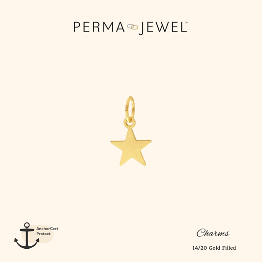 Permanent Gold Filled Mini Star Charm for Perma Bracelet