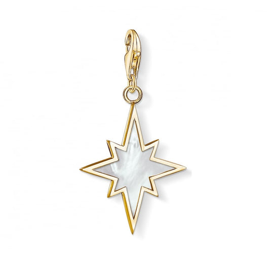 Thomas Sabo Yellow Gold Plated Mother of Pearl Star 1539-429-14