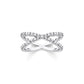 Thomas Sabo Sterling Silver Kiss Cubic Zirconia Ring Size 58 TR2318-051-14