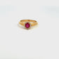 18ct Yellow Gold Ruby and Diamond Cluster Ring