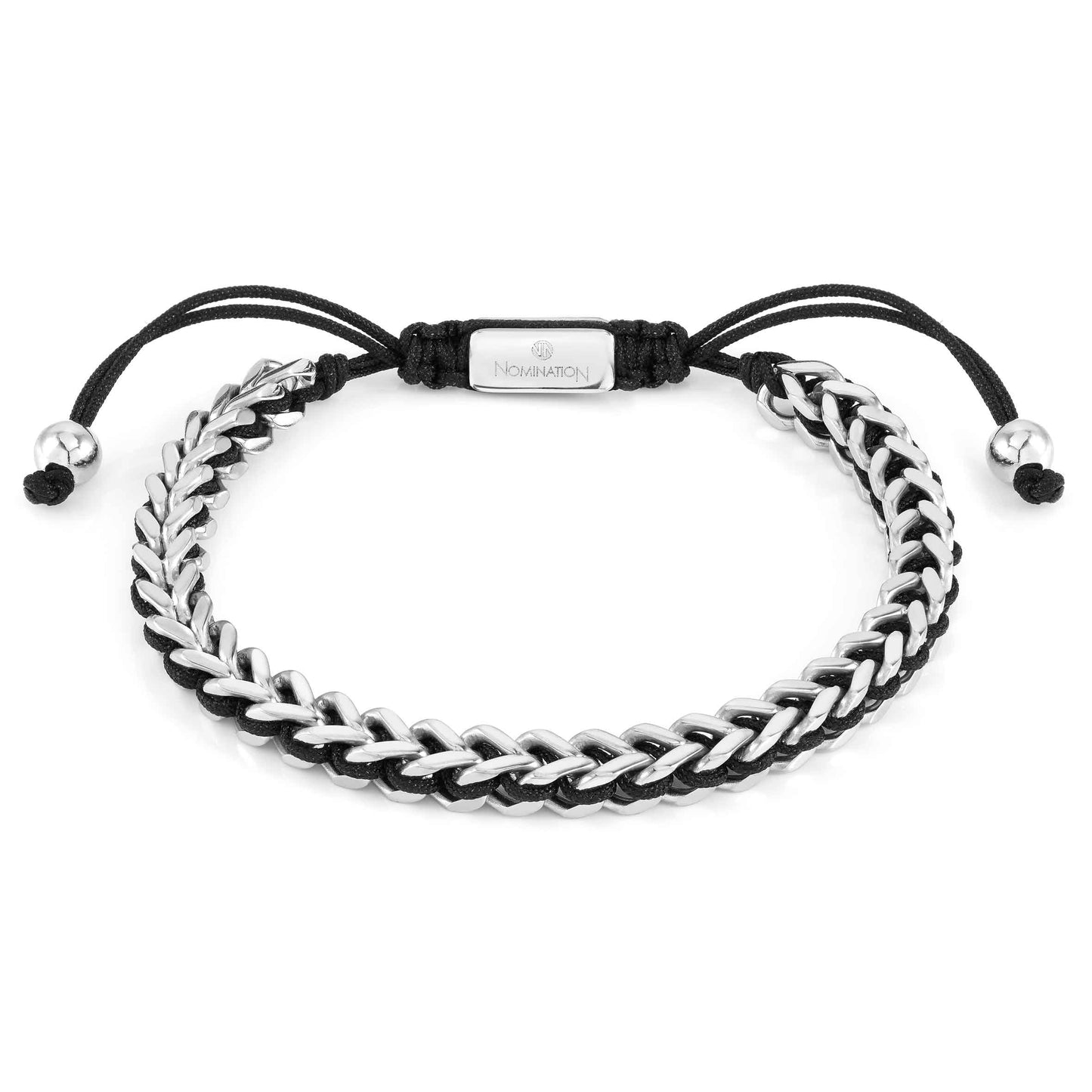 Nomination B-Yond Steel and Black Pull Tie Bracelet 028937/001
