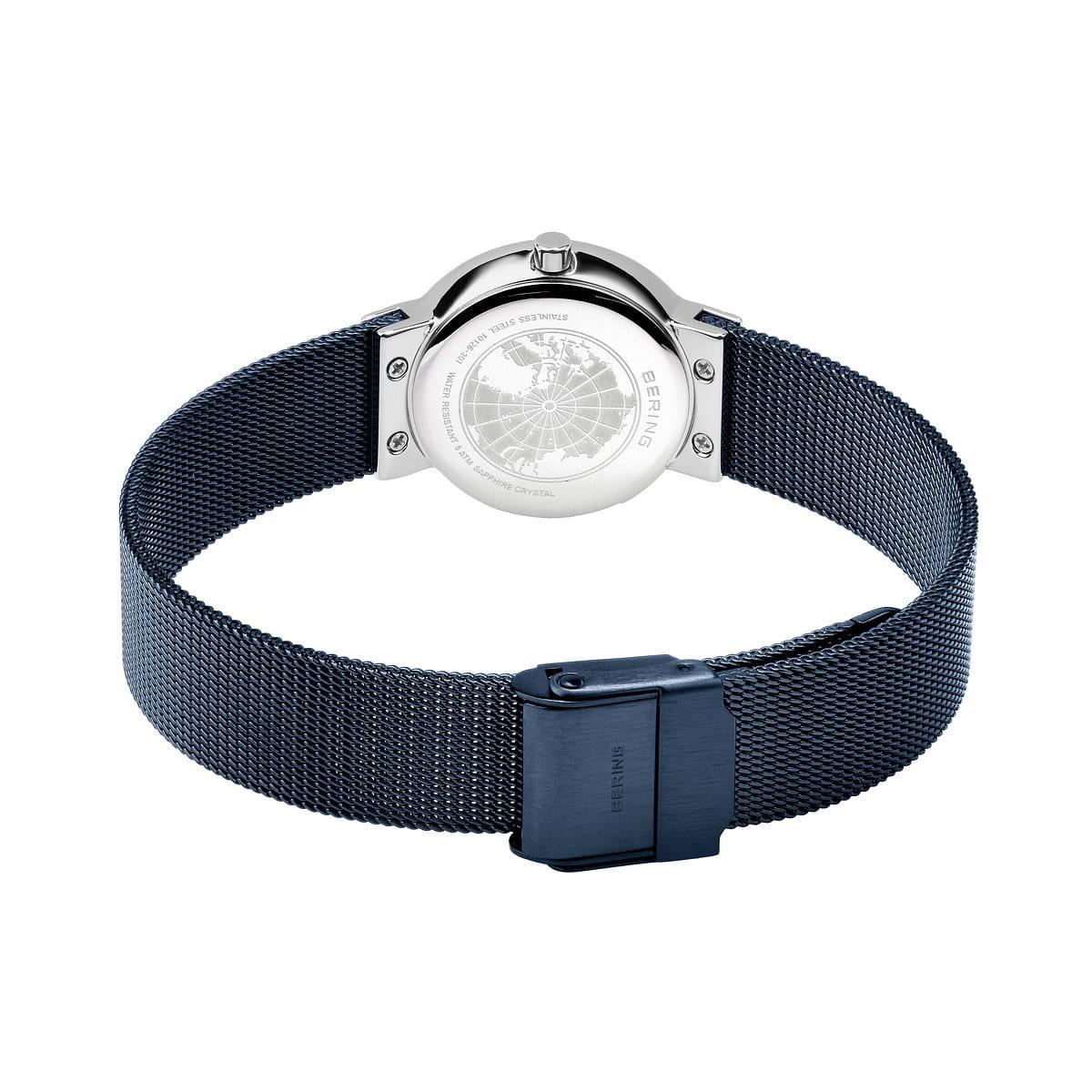 Bering Classic Blue Dial Mesh Strap Watch 10126-307