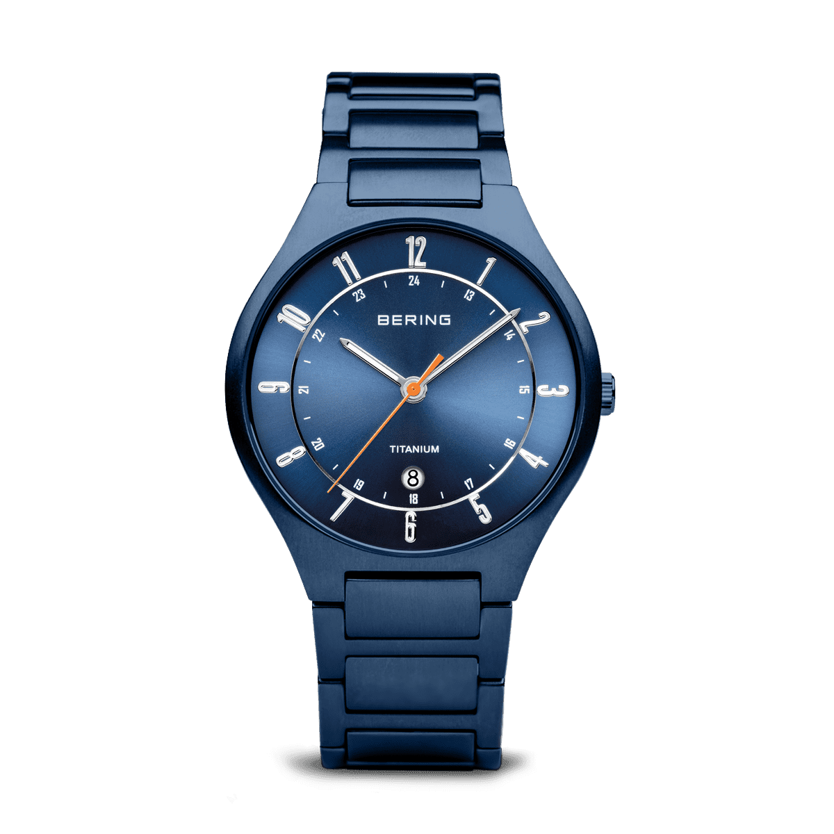 Bering Titanium Blue Dial Watch 11739-797 - Judith Hart Jewellers