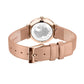 Bering Ultra Slim Rose Gold Plated Watch with Mesh and Leather Strap 15729-960