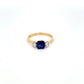 18ct Yellow Gold Octagon Cut Sapphire and Diamond Ring - Judith Hart Jewellers