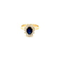 9ct Yellow Gold Oval Sapphire and Diamond Cluster Ring - Judith Hart Jewellers