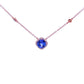9ct Rose Gold Cushion Cut Tanzanite and Diamond Pendant with Diamond Chain - Judith Hart Jewellers