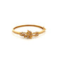 Pre-Owned 18ct Yellow Gold Stylised Bow Design Diamond Bangle