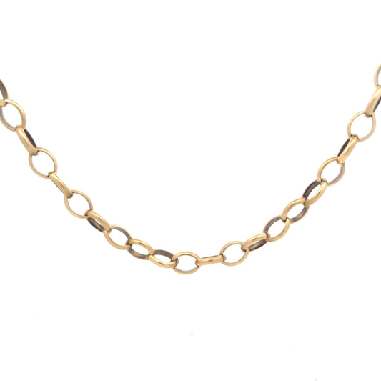 Pre-Owned 9ct Yellow Gold 22" Oval Belcher Chain - Judith Hart Jewellers