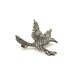 Pre-Owned Marcasite and Red Crystal Bird Brooch - Judith Hart Jewellers