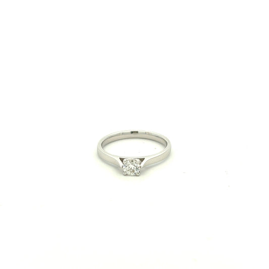 18ct White Gold 0.30ct Brilliant Cut Diamond Ring - Judith Hart Jewellers