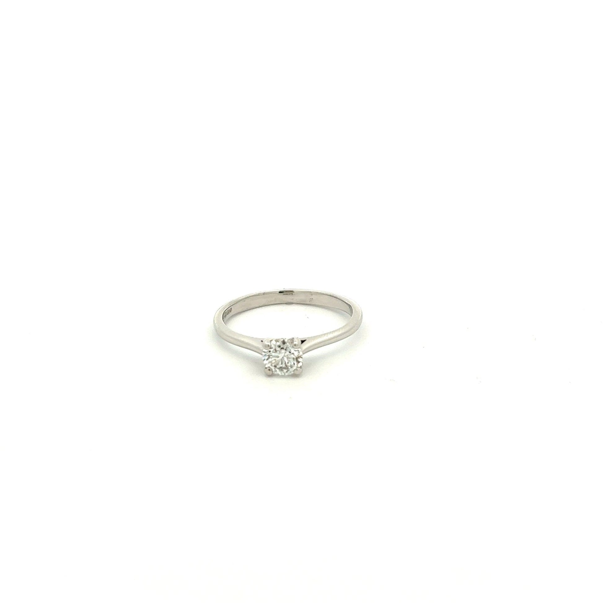 18ct White Gold 0.48ct Brilliant Cut Diamond Ring - Judith Hart Jewellers