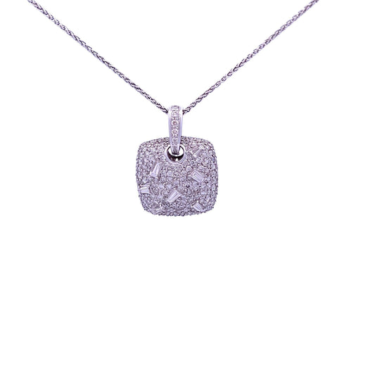 18ct White Gold Diamond Necklace - Judith Hart Jewellers