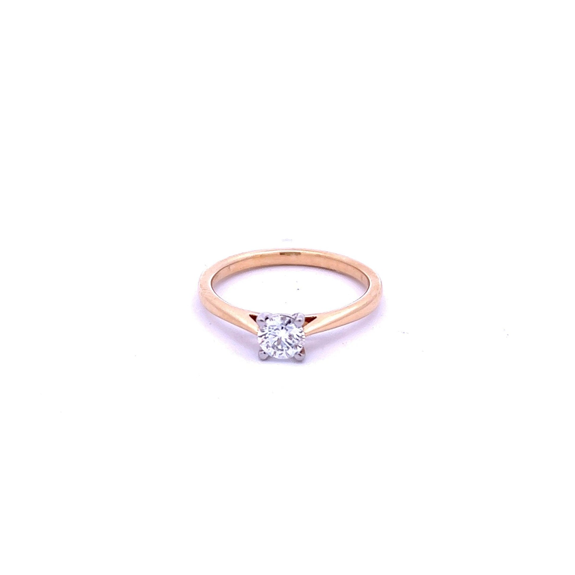 18ct Yellow Gold 0.40ct Brilliant Cut Diamond Ring - Judith Hart Jewellers