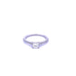 Platinum Princess Cut Diamond Ring with Diamond Shoulders - Judith Hart Jewellers