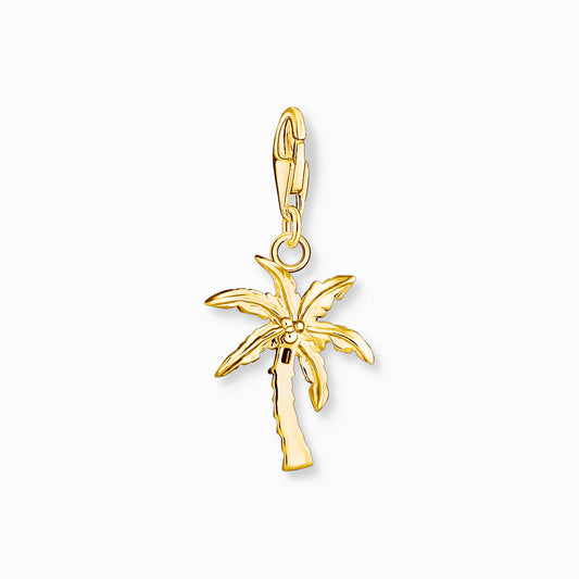 Thomas Sabo Sterling Silver 18ct Gold Plated Palm Tree Charm 1934-488-7