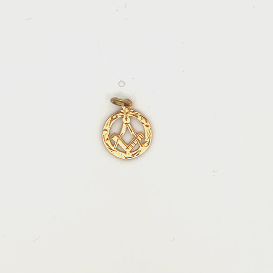 Pre-Owned 9ct Yellow Gold Masonic Disc