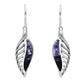 Derbyshire Blue John Leaf Earrings - Judith Hart Jewellers