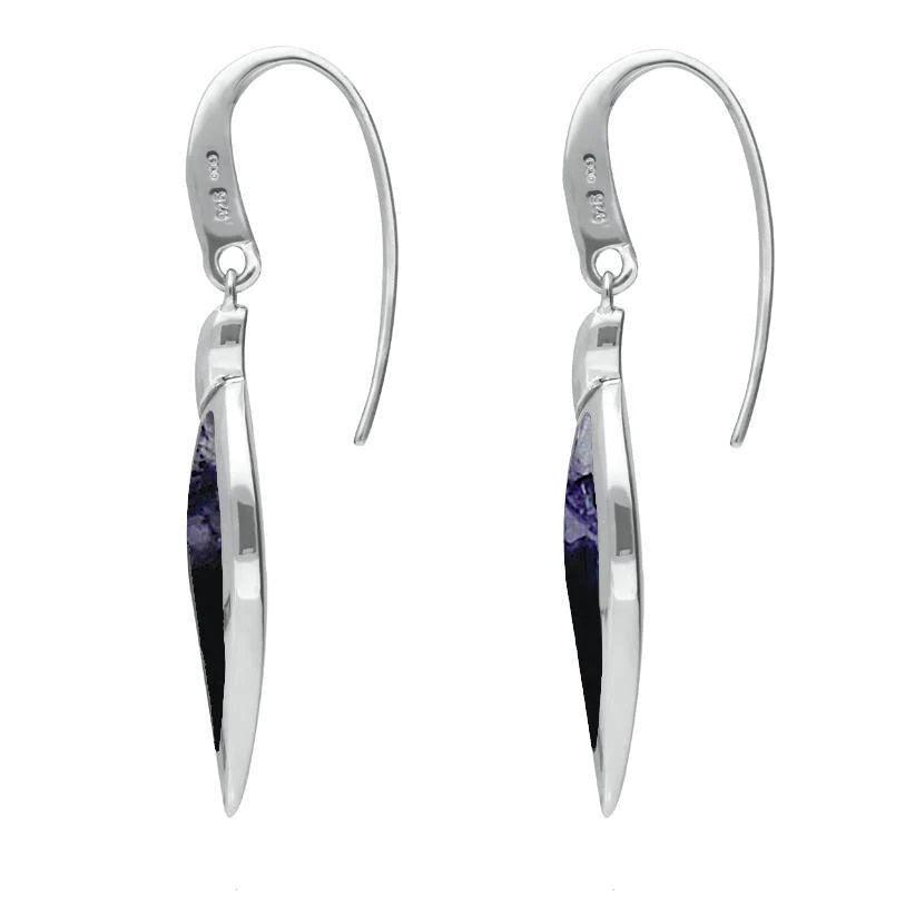 Derbyshire Blue John Leaf Earrings - Judith Hart Jewellers