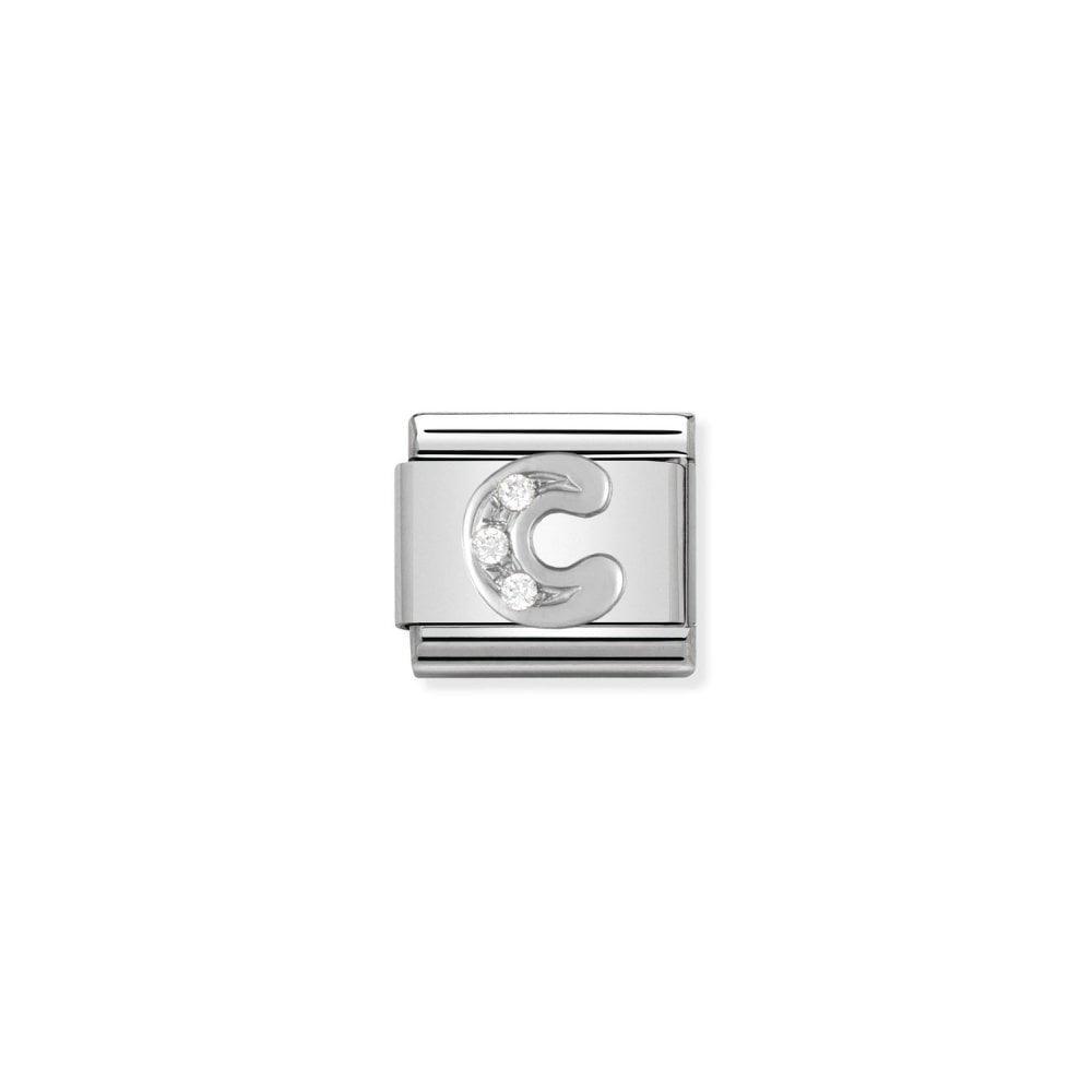 Nomination Silver CZ Letter C Initial Charm - Judith Hart Jewellers