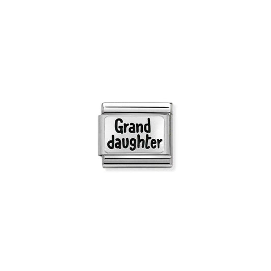 Nomination Oxidised Granddaughter 330102/43 - Judith Hart Jewellers