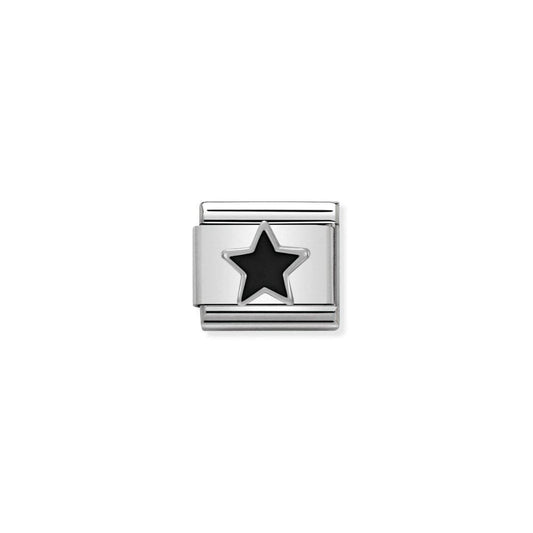 Nomination Black Enamel Star 330202/05 - Judith Hart Jewellers