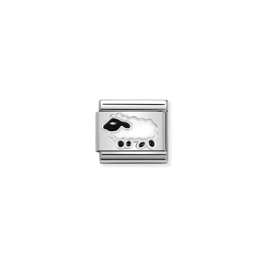 Nomination Black & White Enamel Sheep 330204/20 - Judith Hart Jewellers