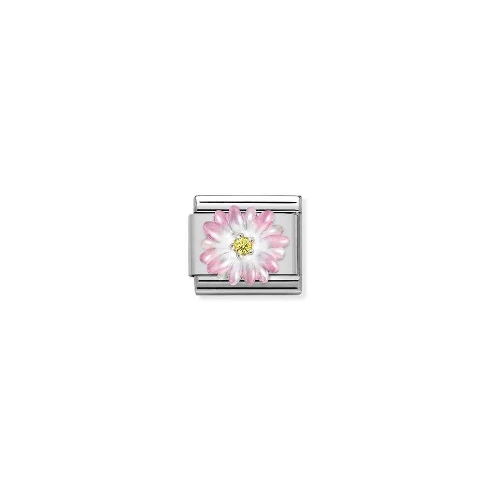 Nomination Pink Flower Yellow Cz 330321/05 - Judith Hart Jewellers