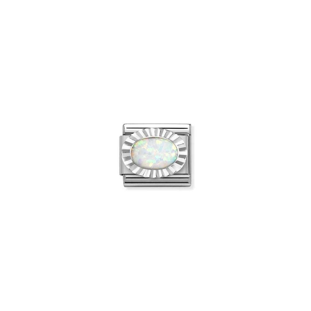 Nomination Oval White Opal 330507/07 - Judith Hart Jewellers