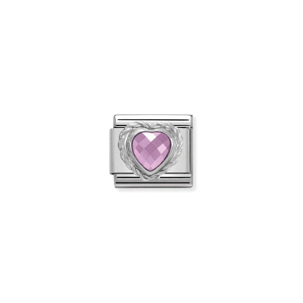 Nomination Silvershine Pink Facet Heart Cz 330603/003 - Judith Hart Jewellers