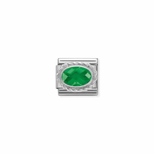 Nomination Classic Green Oval Charm 330604/027