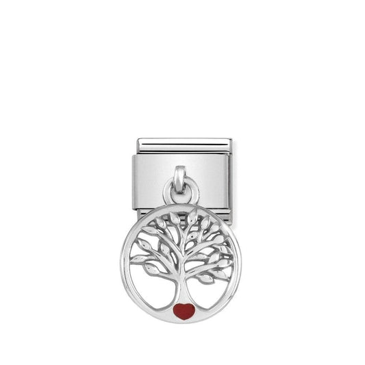 Nomination Tree Of Life Red Heart Drop 331805/07 - Judith Hart Jewellers