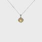 9ct White Gold Yellow Sapphire and Diamond Necklace