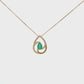 9ct Yellow Gold Emerald and Diamond Necklace