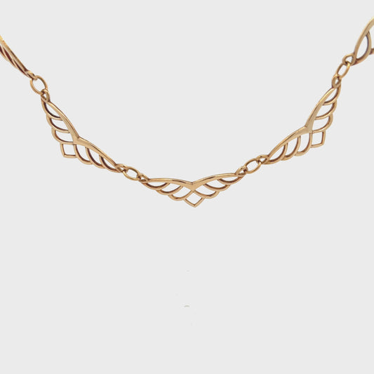 Pre-Owned 9ct Yellow Gold Decorative Necklace