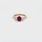 18ct Yellow Gold Ruby and Diamond Ring