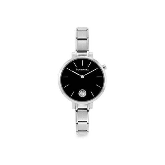 Nomination Classic Paris Black & CZ Dial Watch 076033/012 - Judith Hart Jewellers