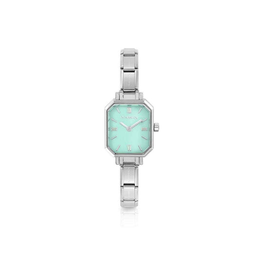 Nomination Classic Paris Rectangular Turquoise Dial Watch 076037/032 - Judith Hart Jewellers