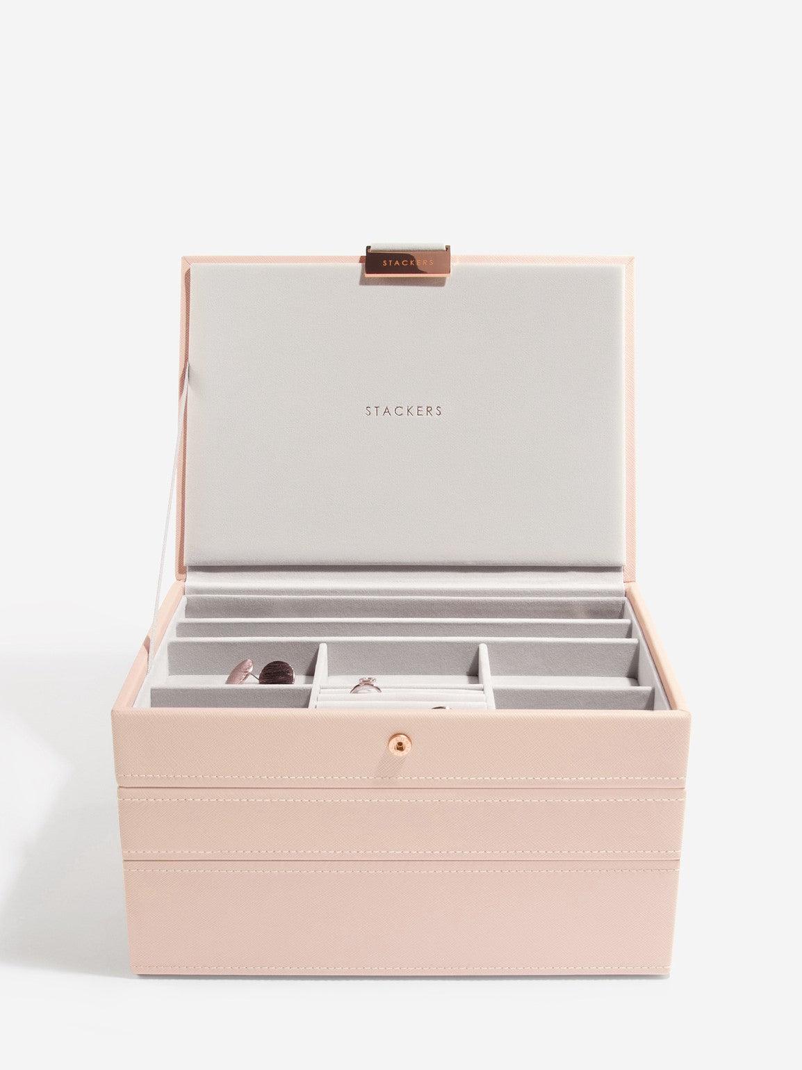 Stackers Blush Pink Three Layer Jewellery Box - Judith Hart Jewellers