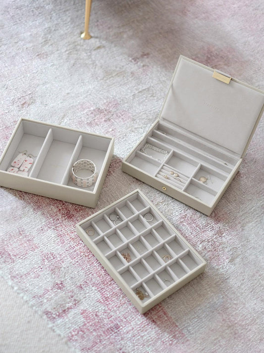 Stackers Oatmeal Three Layer Jewellery Storage Box - Judith Hart Jewellers