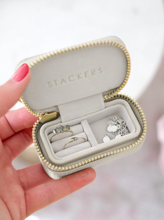 Stackers Oatmeal Petite Travel Jewellery Storage Box - Judith Hart Jewellers