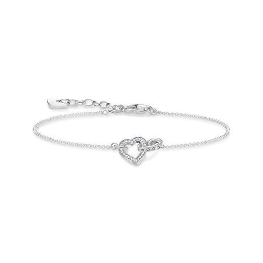 Thomas Sabo Sterling Silver Cubic Zirconia Heart Bracelet A1648 - Judith Hart Jewellers
