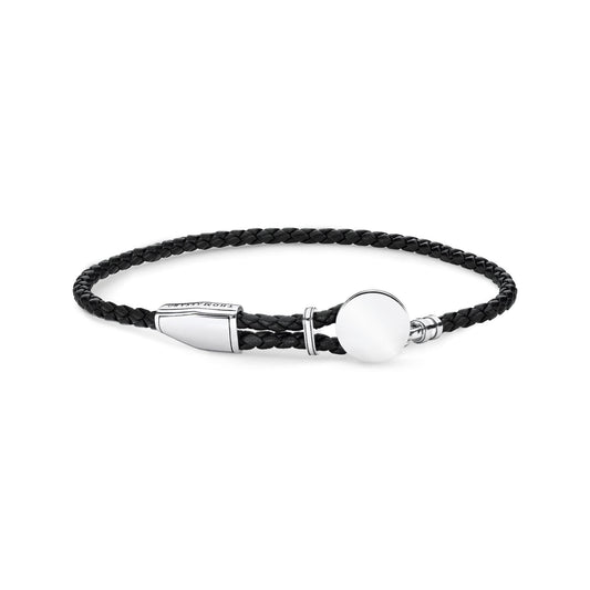 Thomas Sabo Sterling Silver Leather Strap Bracelet A1863 - Judith Hart Jewellers